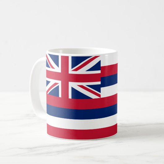 Flagge Hawaiis (US-Staat) Kaffeetasse (Vorderseite Links)