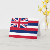 Flagge Hawaiis (US-Staat) Karte (Gelbe Blume)