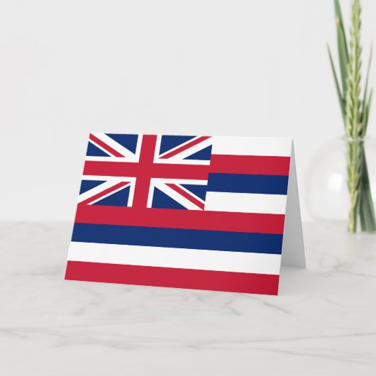 Flagge Hawaiis (US-Staat) Karte (Vorderseite)
