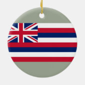 Flagge Hawaiis (US-Staat) Keramik Ornament (Hinten)