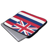 Flagge Hawaiis (US-Staat) Laptopschutzhülle (Vorne Knopf)