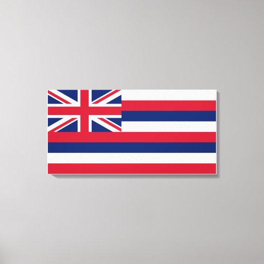 Flagge Hawaiis (US-Staat) Leinwanddruck (Vorderseite)