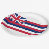 Flagge Hawaiis (US-Staat) Pappteller (Schrägansicht)