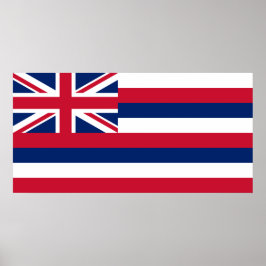 Flagge Hawaiis (US-Staat) Poster