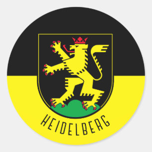 Flagge Heidelbergs - DEUTSCHLAND Runder Aufkleber