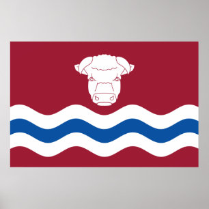 Flagge Herefordshire (Landkreis des Vereinigten Kö Poster