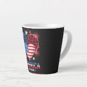 Flagge Herz Leopard 1776 2026 4. Juli Milchtasse (Rechte Ecke)