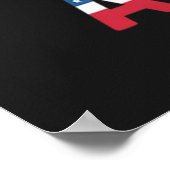 Flagge Herz Leopard 1776 2026 4. Juli Poster (Ecke)