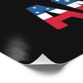 Flagge Herz Leopard 1776 2026 4. Juli Poster (Ecke)