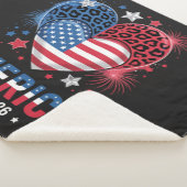 Flagge Herz Leopard 1776 2026 4. Juli Sherpadecke (3/4)