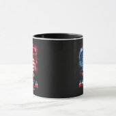 Flagge Herz Leopard 1776 2026 4. Juli Tasse (Zentrum)