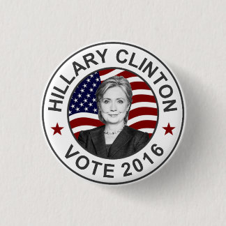 Flagge Hillary Clintons US Button