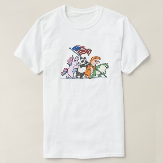 Flagge Hissender Frosch-Anzug T-Shirt (Design vorne)