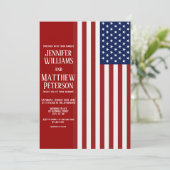 Flagge-Hochzeit Einladung (Stehend Vorderseite)