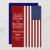 Flagge-Hochzeit Einladung (Vorne/Hinten)
