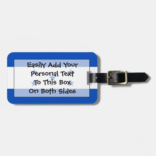 Flagge Honduras einfacher Identifikation Gepäckanhänger (Vorderseite horizontal)