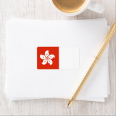 Flagge Hongkong Adressaufkleber (Insitu)