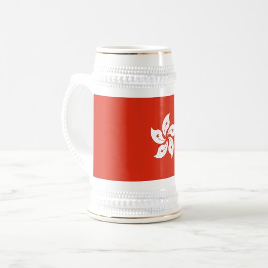 Flagge Hongkong Bierglas (Vorderseite Links)