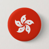 Flagge Hongkong Button (Vorderseite)