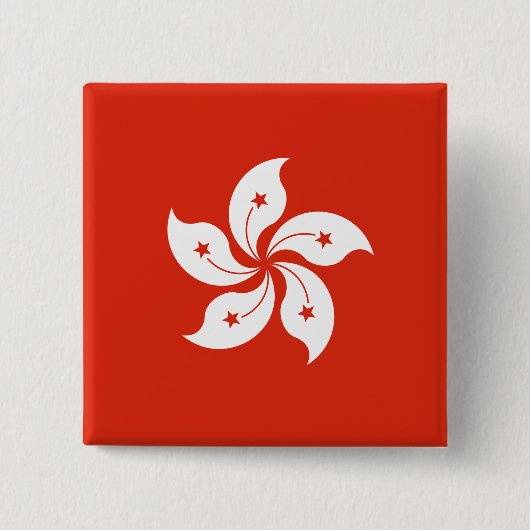 Flagge Hongkong Button (Vorderseite)