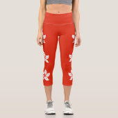 Flagge Hongkong Capri Leggings (Vorderseite)