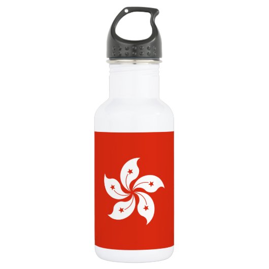 Flagge Hongkong Edelstahlflasche (Vorderseite)