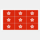 Flagge Hongkong Etiketten (Blatt)
