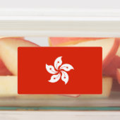 Flagge Hongkong Etiketten (Befestigt)