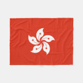 Flagge Hongkong Fleecedecke (Vorderseite (Horizontal))