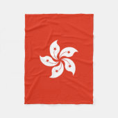 Flagge Hongkong Fleecedecke (Vorderseite)