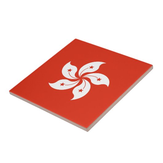 Flagge Hongkong Fliese (Seite)