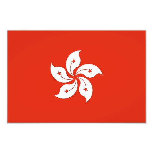 Flagge Hongkong Fotodruck (Vorne)