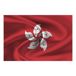Flagge Hongkong Fotodruck