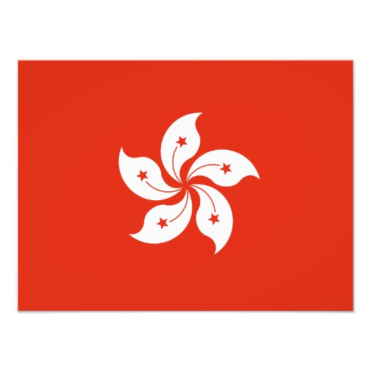 Flagge Hongkong Fotodruck (Vorne)
