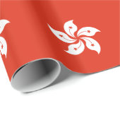 Flagge Hongkong Geschenkpapier (Rolleneckpunkt)