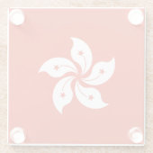 Flagge Hongkong Glasuntersetzer (Rückseite)