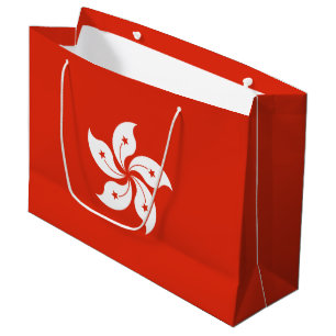 Flagge Hongkong Große Geschenktüte
