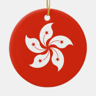 Flagge Hongkong Keramikornament