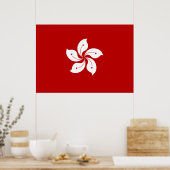 Flagge Hongkong Poster (Küche)