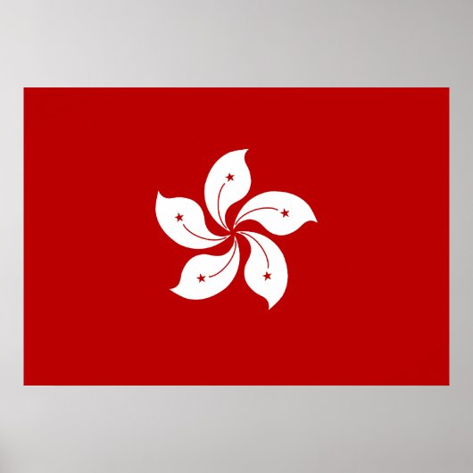 Flagge Hongkong Poster (Vorne)