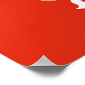 Flagge Hongkong Poster (Ecke)