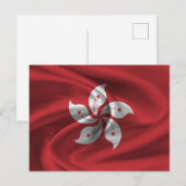 Flagge Hongkong Postkarte (Vorne/Hinten)