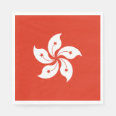 Flagge Hongkong Serviette (Vorderseite)