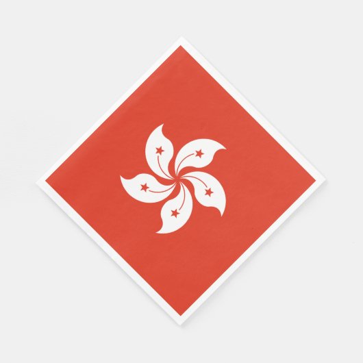 Flagge Hongkong Serviette (Ecke)