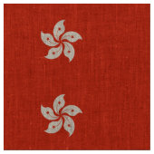 Flagge Hongkong Stoff (Nahaufnahme)