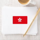 Flagge Hongkongs Adressaufkleber (Insitu)