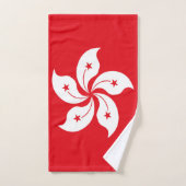 Flagge Hongkongs Badhandtuch Set (Handtuch)