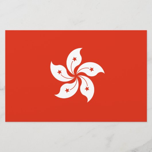 Flagge Hongkongs Briefpapier (Vorderseite)