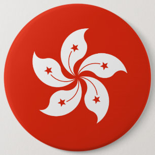 Flagge Hongkongs Button
