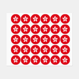 Flagge Hongkongs Etiketten